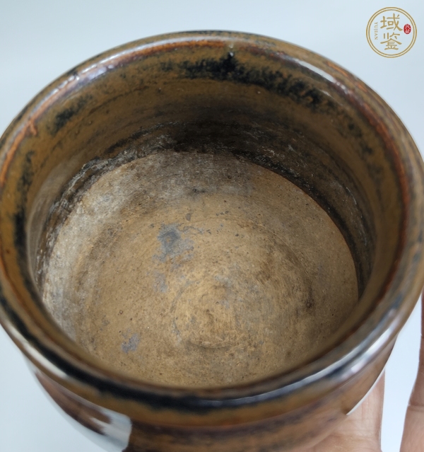 古玩陶瓷磁州窯窯變黑釉罐真品鑒賞圖