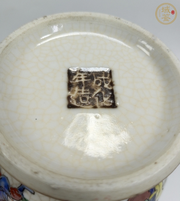 古玩陶瓷哥釉五彩刀馬人物戰(zhàn)將紋罐真品鑒賞圖