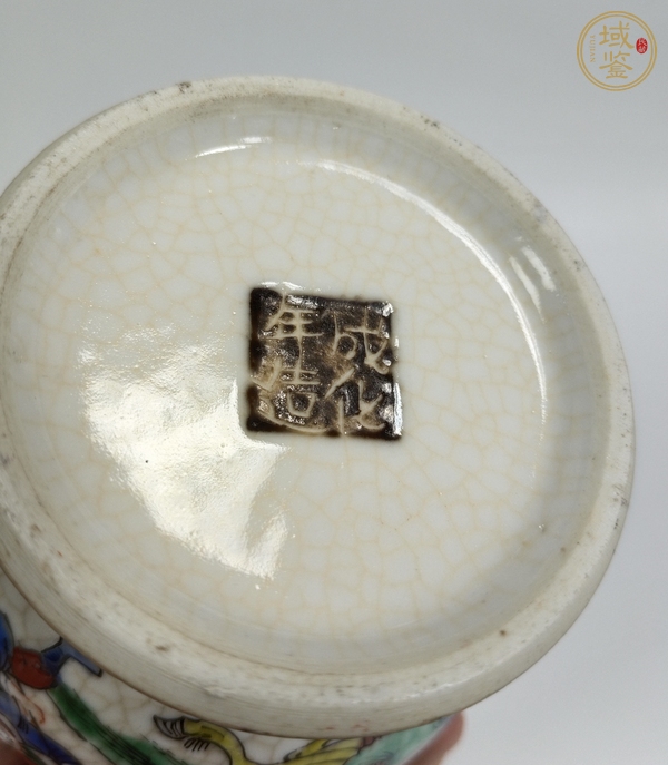 古玩陶瓷哥釉五彩刀馬人物戰(zhàn)將紋罐真品鑒賞圖