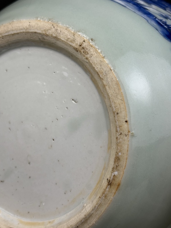 古玩陶瓷豆青釉青花加白鳳穿牡丹紋西瓜罐拍賣，當前價格3888元