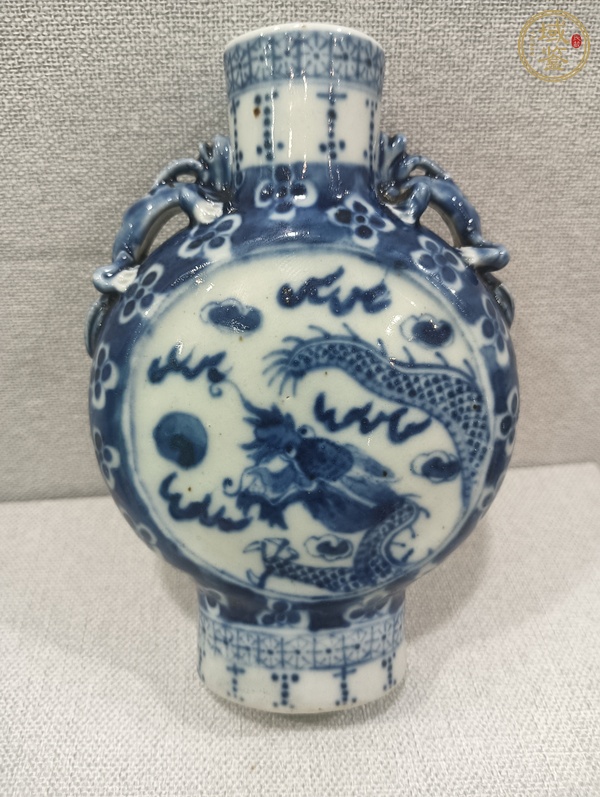 古玩陶瓷青花抱月瓶真品鑒賞圖