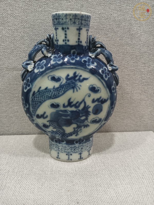 古玩陶瓷青花抱月瓶真品鑒賞圖