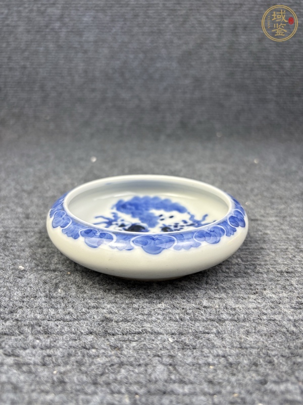 古玩陶瓷青花魚藻紋鏜鑼洗真品鑒賞圖