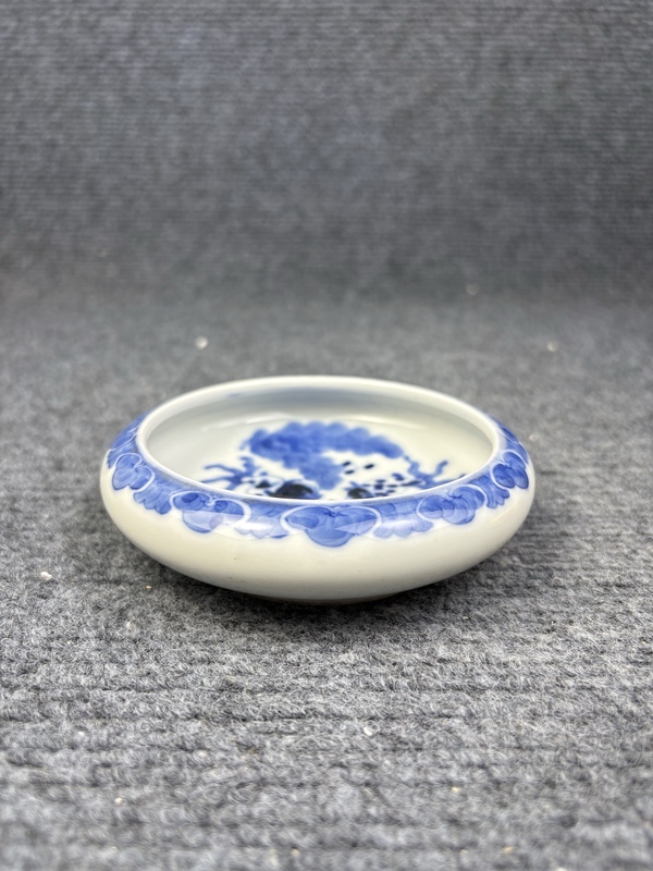 古玩陶瓷青花魚藻紋鏜鑼洗拍賣，當前價格3888元