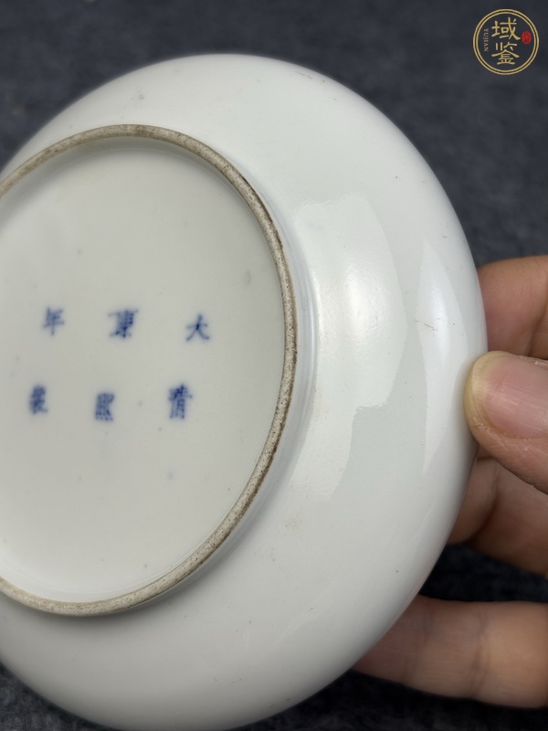 古玩陶瓷青花魚藻紋鏜鑼洗真品鑒賞圖