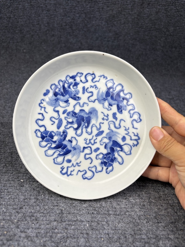 古玩陶瓷青花五世同堂折沿洗拍賣,當前價格2888元