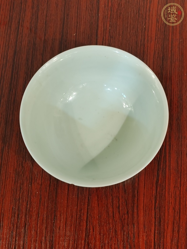 古玩陶瓷淺絳彩山水人物茶碗真品鑒賞圖