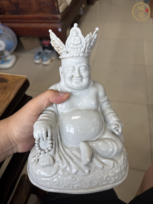 古玩陶瓷白釉佛像真品鑒賞圖