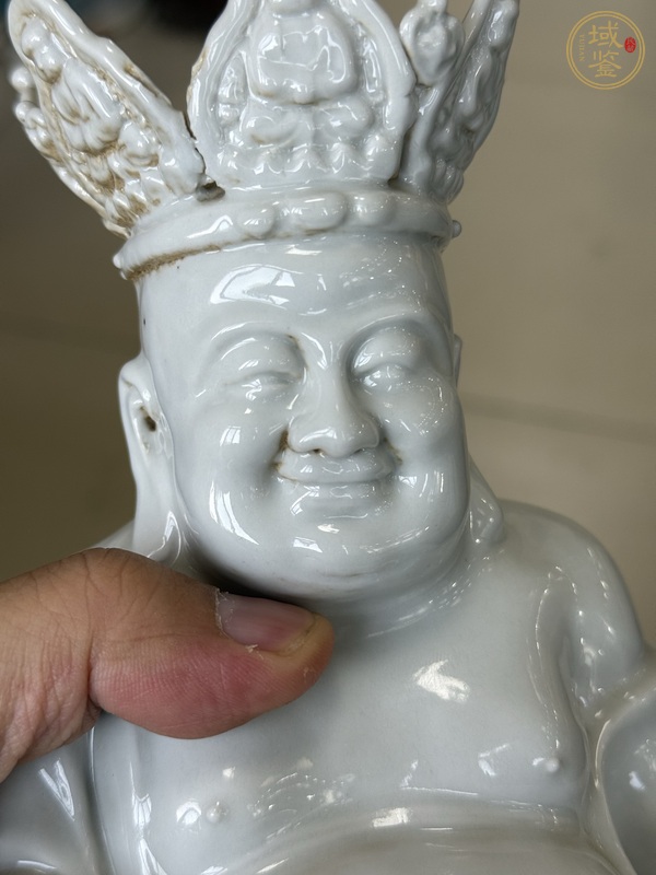 古玩陶瓷白釉佛像真品鑒賞圖