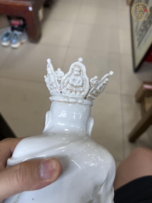 古玩陶瓷白釉佛像真品鑒賞圖