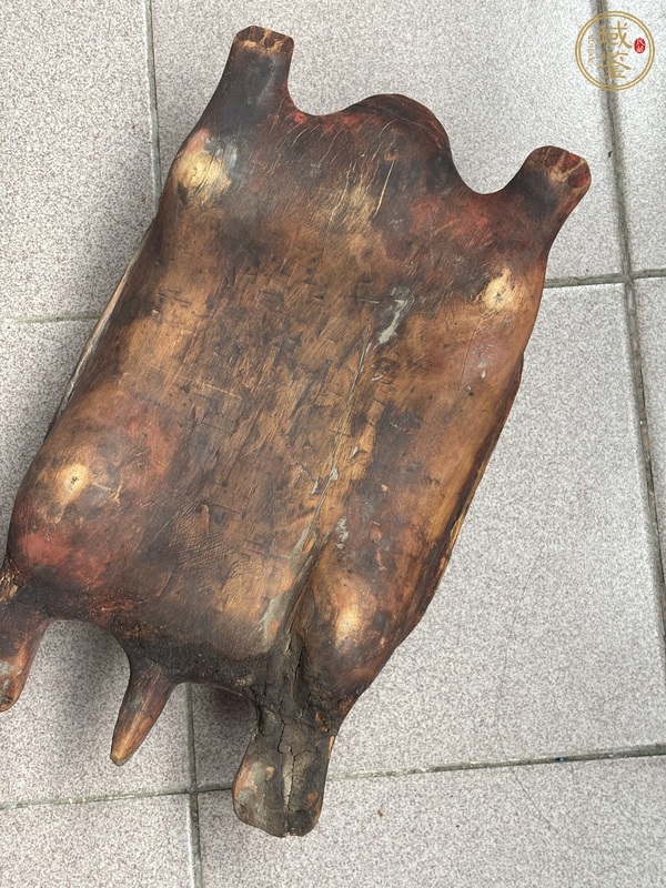 古玩雜項木雕烏龜真品鑒賞圖