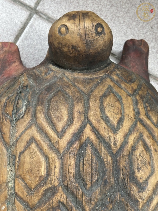 古玩雜項木雕烏龜真品鑒賞圖