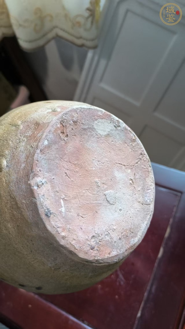 古玩陶瓷青釉褐斑雞首壺真品鑒賞圖