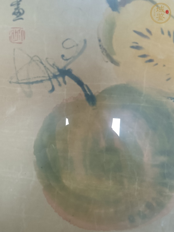古玩字畫張大壯《瓜果圖》真品鑒賞圖