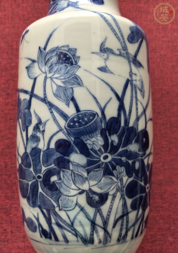 古玩陶瓷青花花鳥紋棒槌瓶真品鑒賞圖