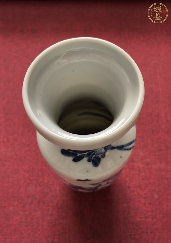 古玩陶瓷青花花鳥紋棒槌瓶真品鑒賞圖