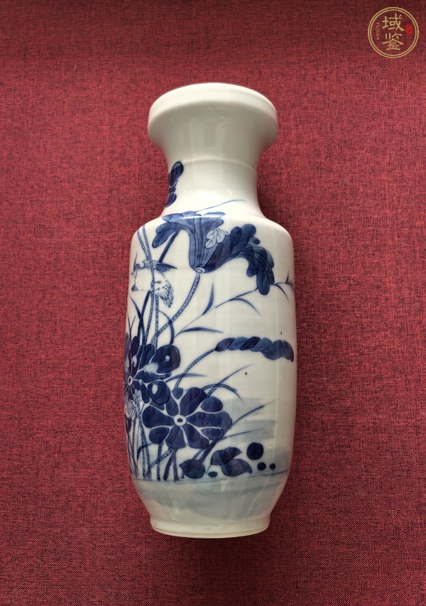 古玩陶瓷青花花鳥紋棒槌瓶真品鑒賞圖