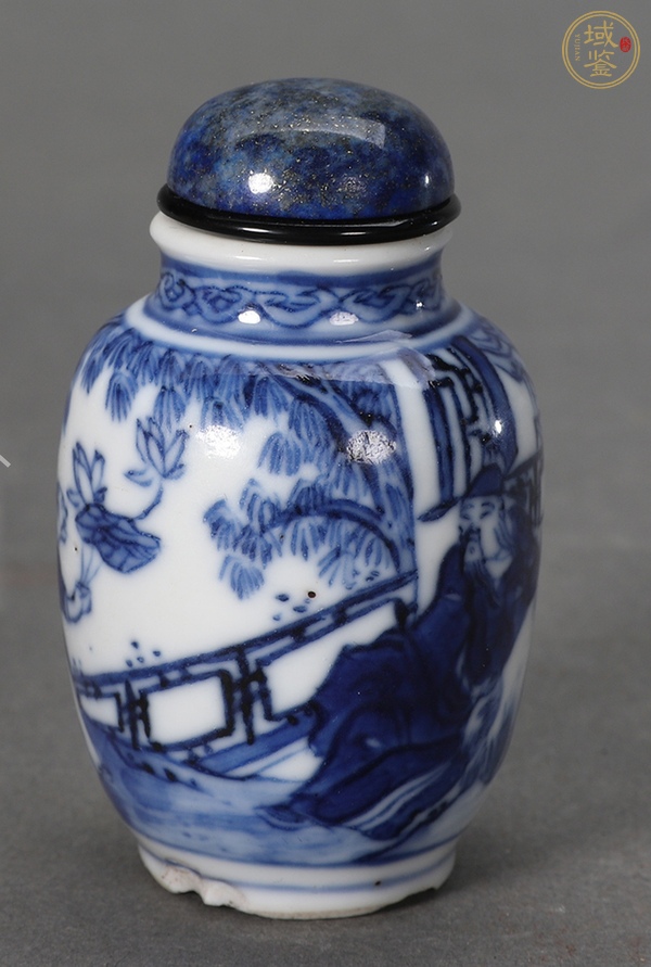 古玩青花鼻煙壺真品鑒賞圖
