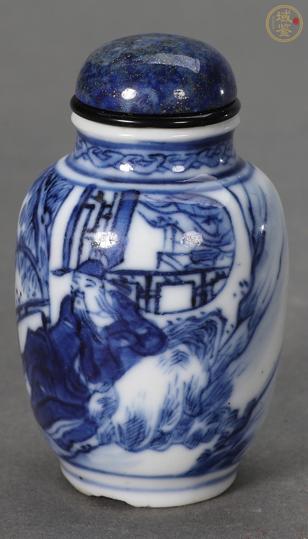 古玩陶瓷青花鼻煙壺真品鑒賞圖