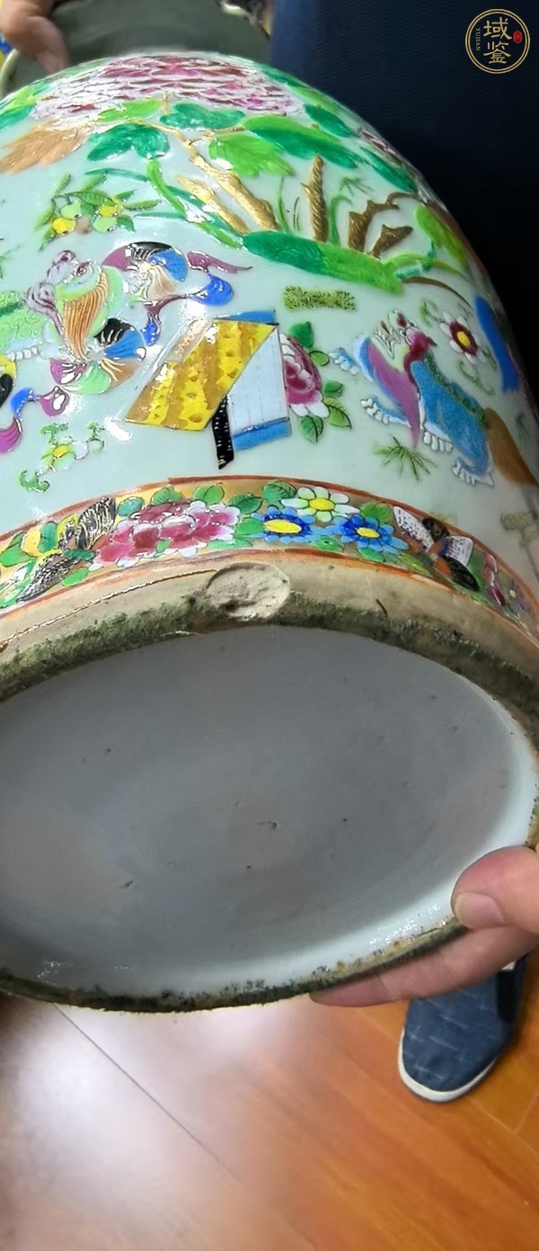 古玩陶瓷清中廣彩瓶真品鑒賞圖