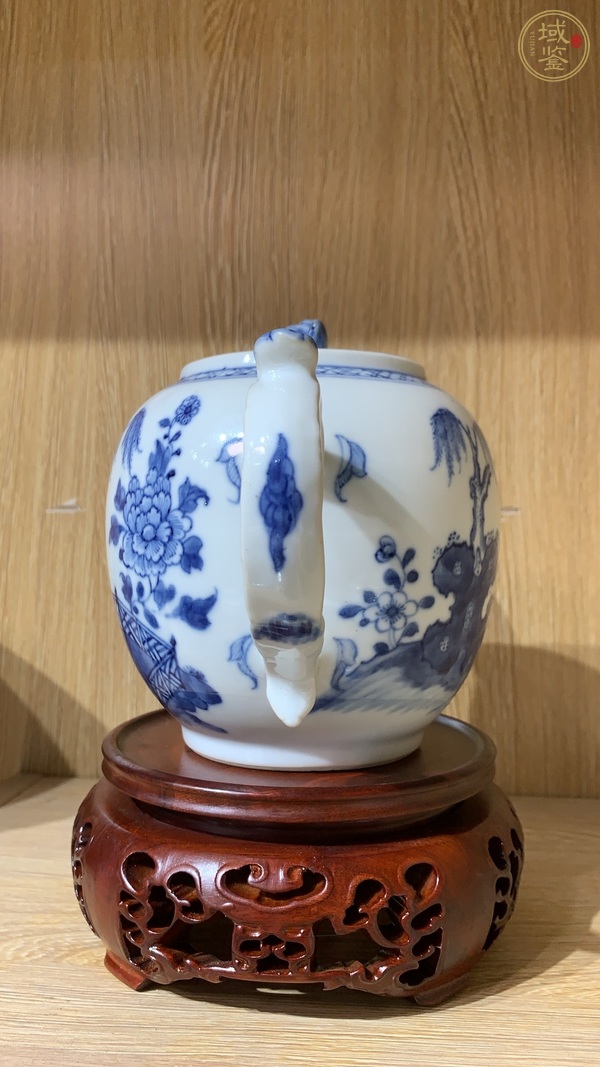 古玩陶瓷人物故事青花壺真品鑒賞圖