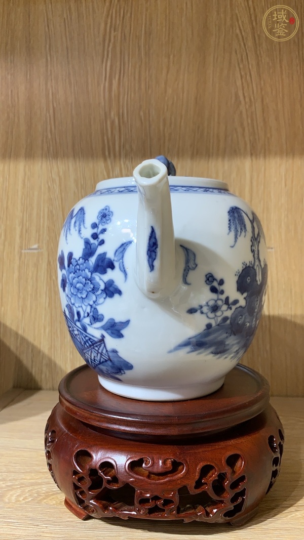 古玩陶瓷人物故事青花壺真品鑒賞圖