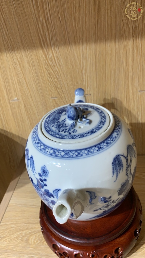 古玩陶瓷人物故事青花壺真品鑒賞圖