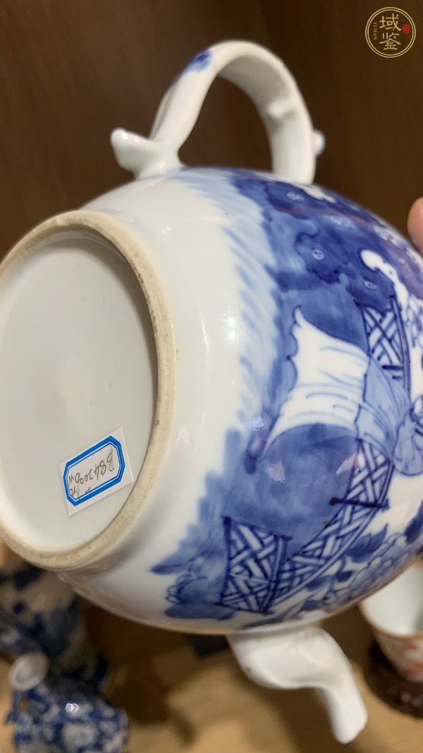 古玩陶瓷人物故事青花壺真品鑒賞圖
