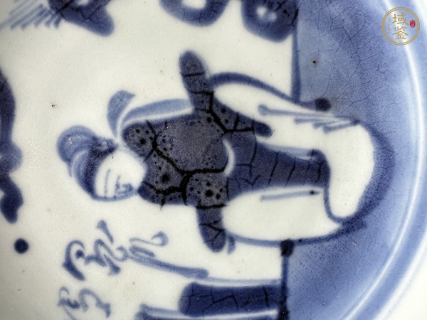 古玩陶瓷青花人物故事盤真品鑒賞圖