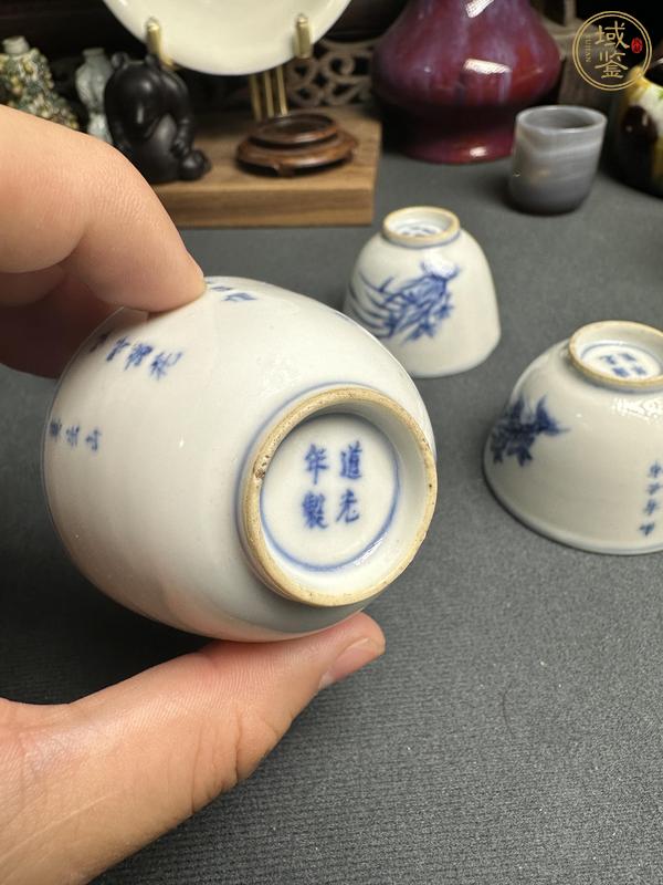 古玩陶瓷青花蘭草紋杯真品鑒賞圖