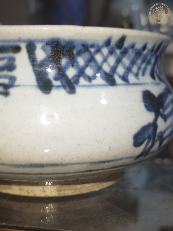 古玩陶瓷青花福祿壽紋香爐真品鑒賞圖