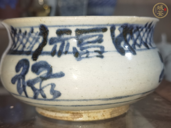 古玩陶瓷青花福祿壽紋香爐真品鑒賞圖