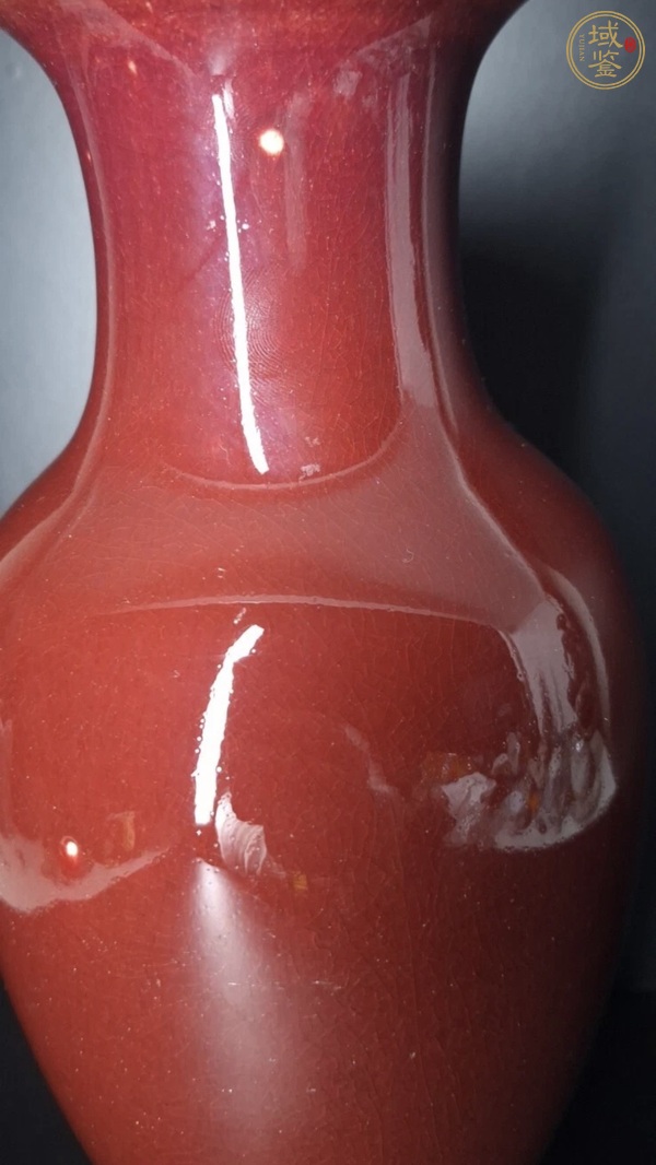 古玩陶瓷創(chuàng)匯 郎窯紅釉觀音瓶真品鑒賞圖
