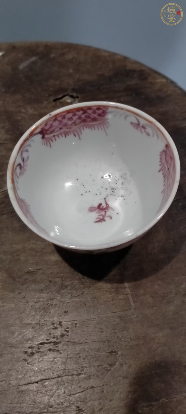 古玩陶瓷乾隆廣彩花卉杯碟真品鑒賞圖