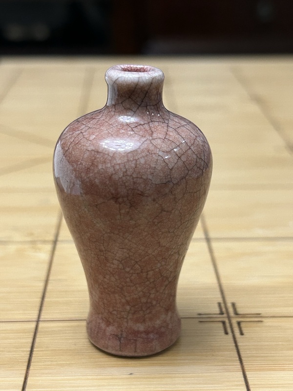 古玩陶瓷晚清紅哥釉梅瓶鼻煙壺拍賣，當(dāng)前價格4680元