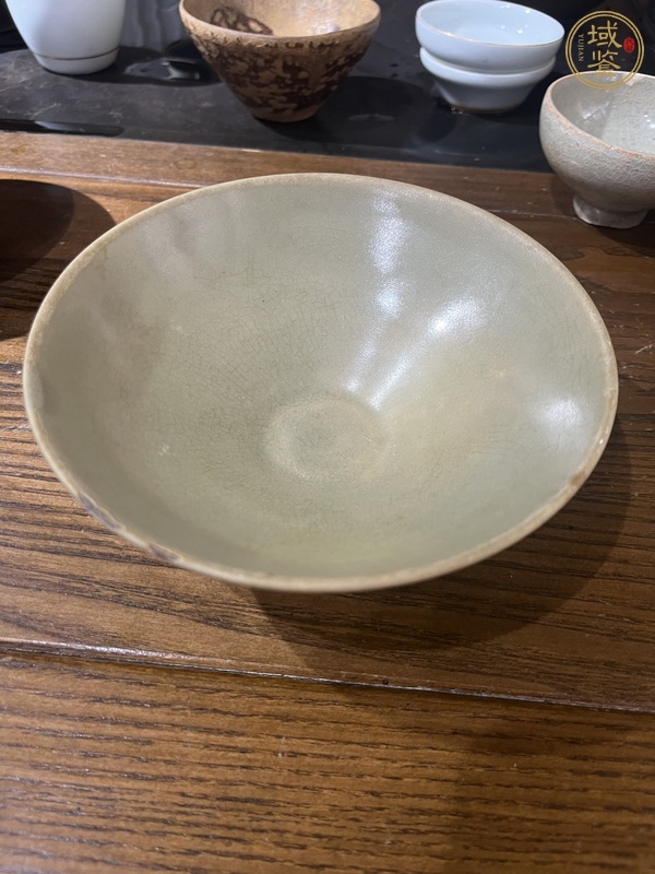 古玩陶瓷耀州窯青釉茶盞真品鑒賞圖