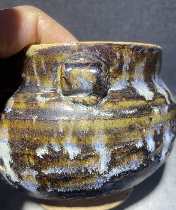 古玩陶瓷吉州窯窯變釉蓋罐拍賣(mài)，當(dāng)前價(jià)格188元