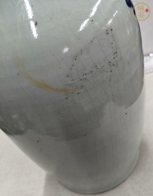 古玩富貴大吉圖青花瓶真品鑒賞圖