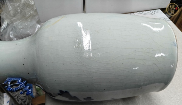 古玩陶瓷富貴大吉圖青花瓶真品鑒賞圖