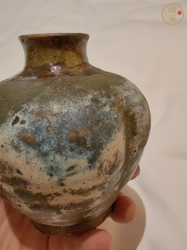 古玩陶瓷窯變釉瓜棱瓶真品鑒賞圖