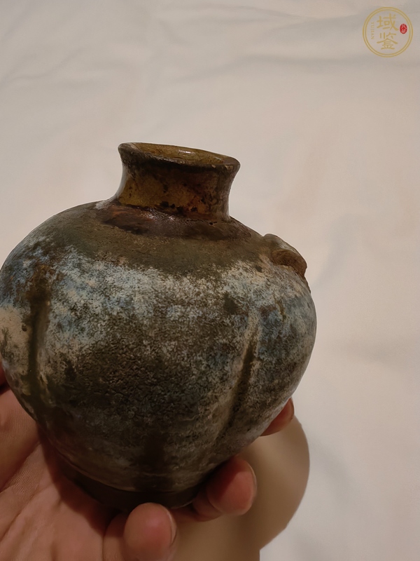 古玩陶瓷窯變釉瓜棱瓶真品鑒賞圖