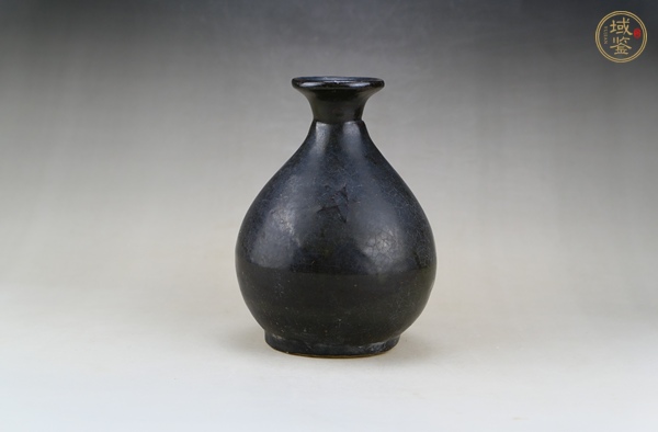 古玩陶瓷黑釉玉壺春瓶真品鑒賞圖
