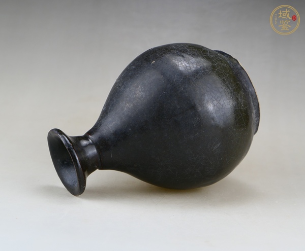 古玩陶瓷黑釉玉壺春瓶真品鑒賞圖