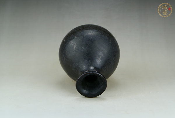 古玩陶瓷黑釉玉壺春瓶真品鑒賞圖