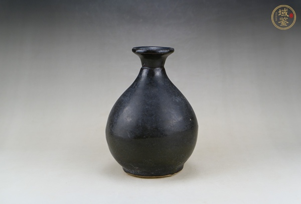 古玩陶瓷黑釉玉壺春瓶真品鑒賞圖