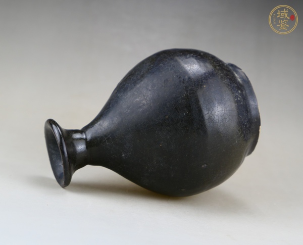 古玩陶瓷黑釉玉壺春瓶真品鑒賞圖