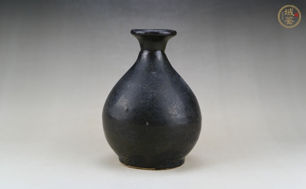 古玩陶瓷黑釉玉壺春瓶真品鑒賞圖