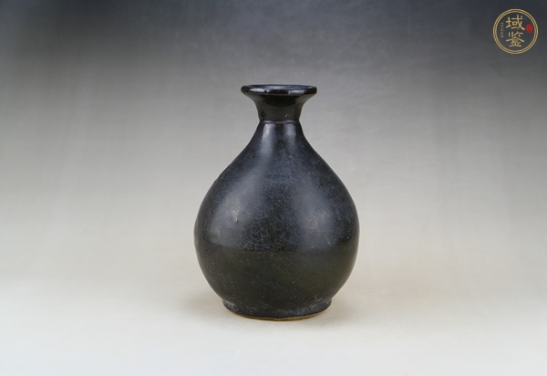 古玩陶瓷黑釉玉壺春瓶真品鑒賞圖