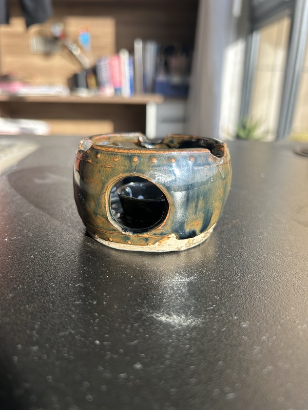 古玩陶瓷元代磁州窯兔毫釉鏤空溫酒爐（酒器）拍賣，當(dāng)前價格88元