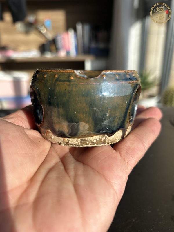 古玩陶瓷磁州窯兔毫釉鏤空溫酒爐真品鑒賞圖
